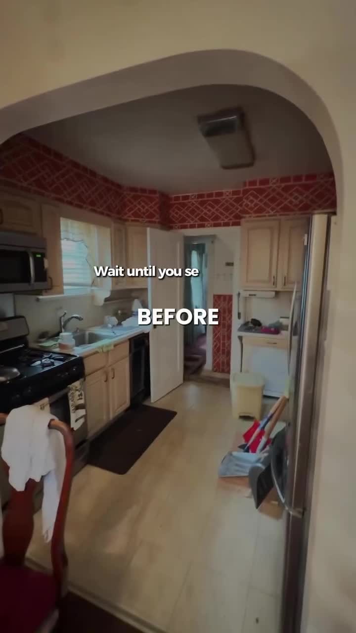 Before renovation, Cambria Heights kitchen